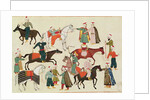 Ms 1671 A Horse Market, c.1580 by Islamic School