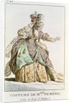 Mademoiselle Dumesnil in the role of Athalie in 'Athalie' by Jean Racine from 'Costumes et Annales des Grands Theatres de Paris' by French School