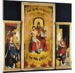Polyptych of the Glorification of the Holy Trinity, central panel depicting the Trinity, the Virgin and St. John the Baptist, c.1509-16 by Jean the Elder Bellegambe