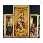 Polyptych of the Glorification of the Holy Trinity, central panel depicting the Trinity, the Virgin and St. John the Baptist, c.1509-16 by Jean the Elder Bellegambe