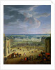Perspective View from the Chateau of Versailles of the Place d'Armes and the Stables, 1688 by Jean-Baptiste Martin
