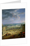 Perspective View from the Chateau of Versailles of the Place d'Armes and the Stables, 1688 by Jean-Baptiste Martin