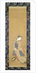 An Elegant Woman in a Blue Obi by Hotei Gosei