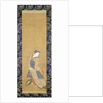 An Elegant Woman in a Blue Obi by Hotei Gosei