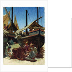 Anzio, The Port by Antoine Auguste Ernest Herbert or Hebert