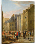 The Fish Market in Cherbourg, 1830-40 by Bon Dumouchel