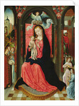 Madonna Enthroned Surrounded by Angels by Master of the Legend of St. Ursula