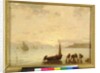 Return from Fishing with Setting Sun by Eugene Louis Boudin