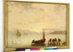 Return from Fishing with Setting Sun by Eugene Louis Boudin