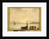 Return from Fishing with Setting Sun by Eugene Louis Boudin