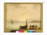 Return from Fishing with Setting Sun by Eugene Louis Boudin