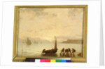 Return from Fishing with Setting Sun by Eugene Louis Boudin