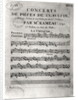 Score sheet for 'Concerts de Pieces de Clavecin' by Jean-Philippe Rameau 1741 by L. Hue