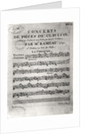 Score sheet for 'Concerts de Pieces de Clavecin' by Jean-Philippe Rameau 1741 by L. Hue