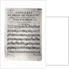 Score sheet for 'Concerts de Pieces de Clavecin' by Jean-Philippe Rameau 1741 by L. Hue