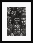 Eleven grotesque faces from 'Les Contes Drolatiques' by Honore de Balzac engraved by Predhomme by Gustave Dore
