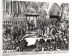 The Coronation of King George I at Westminster Abbey, 31st October 1714 by Anonymous