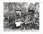 The Coronation of King George I at Westminster Abbey, 31st October 1714 by Anonymous