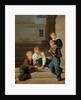 Young Boys Playing Dice in Front of Christiansborg Castle, Copenhagen, 1834 by Carl-Christian-Constantin Hansen