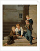 Young Boys Playing Dice in Front of Christiansborg Castle, Copenhagen, 1834 by Carl-Christian-Constantin Hansen