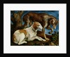 Two Hunting Dogs Tied to a Tree Stump, c.1548-50 by Jacopo Bassano