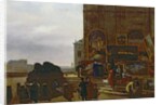 Selling Paintings Outside the Institut de France, 1837 by Guillaume Frederic Ronmy