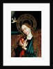 Detail of the Virgin from the Annunciation by Martin Schongauer