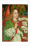 Detail of the Archangel Gabriel by Martin Schongauer