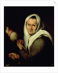 An Old Woman Spinning by Bartolome Esteban Murillo