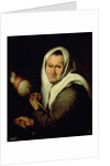 An Old Woman Spinning by Bartolome Esteban Murillo