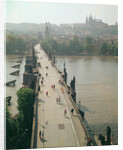 View of the Charles Bridge over the River Vltava by French Photographer