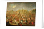 The Grand Place during Mardi Gras, Cambrai, 1765 by Antoine Francois Saint-Aubert
