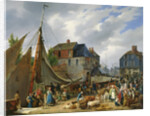 Loading Livestock onto the 'Passager' in the Port of Honfleur, 1823 by Auguste-Xavier Leprince