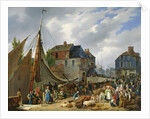 Loading Livestock onto the 'Passager' in the Port of Honfleur, 1823 by Auguste-Xavier Leprince