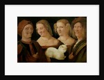 Four People Laughing at the Sight of a Cat by Niccolo Frangipane