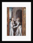 The Visitation, left hand panel from a triptych by French School