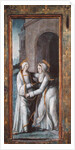 The Visitation, left hand panel from a triptych by French School