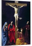 Christ on the Cross with the Virgin, Mary Magdalene, St. John and St. Francis of Paola by Nicolas Tournier