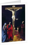 Christ on the Cross with the Virgin, Mary Magdalene, St. John and St. Francis of Paola by Nicolas Tournier
