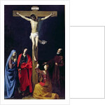 Christ on the Cross with the Virgin, Mary Magdalene, St. John and St. Francis of Paola by Nicolas Tournier
