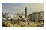 Piazza Mazaniello, Naples by Jean Auguste Bard