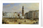 Piazza Mazaniello, Naples by Jean Auguste Bard