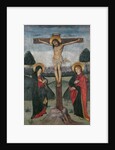 Christ on the Cross between the Virgin and St. John by Spanish School