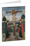 Christ on the Cross between the Virgin and St. John by Spanish School