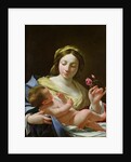 The Virgin and Child with a Rose by Simon Vouet