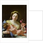 The Virgin and Child with a Rose by Simon Vouet