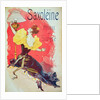 Poster advertising 'Saxoleine', safety lamp oil by Jules Cheret