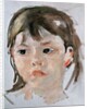 Head of a Young Girl by Mary Stevenson Cassatt