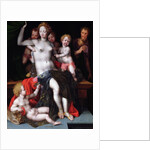 Jupiter as a Satyr with Antiope and their Twins, Amphion and Zethos by Vincent Sellaer