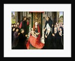 The Virgin and Child with St. James and St. Dominic Presenting the Donors and their Family, known as the Virgin of Jacques Floreins, c.1490 by Hans Memling